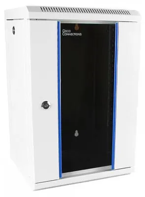 Obrázok produktu pre Alcasa GC-R0108, Nástenný regál, 9U, Zámok, Vylepšená správa káblov, Šedá