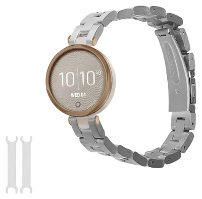 Produktbild von kwmobile Edelstahl Uhrenarmband kompatibel mit Garmin Lily Sport Ersatz Armband - Ersatzarmband für Smartwatch - 14 - 22 cm Innenmaße - Silber