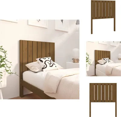 Produktbild von vidaXL Kopfteil Honigbraun 80,5x4x100 cm Massivholz Kiefer -  Kopf- & Fußenden