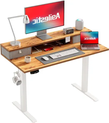 Immagine prodotto di Scrivania elettrica regolabile in altezza - Scrivania regolabile in altezza per lavoro in piedi e seduti - Scrivania regolabile in altezza - Scrivania ergonomica