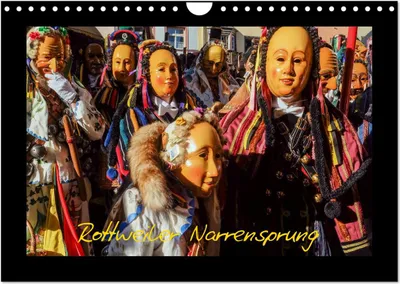 Produktbild von Rottweiler Narrensprung (Wandkalender 2025 DIN A4 quer), CALVENDO Monatskalender