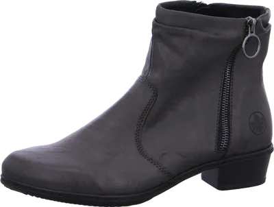 Produktbild von Rieker Damen Stiefelette Reißverschluss Blockabsatz Boot Y0741, Größe:39 EU, Farbe:Grau