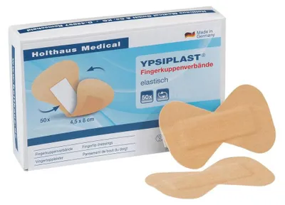 Produktbild von YPSIPLAST®  Fingerkuppenverband, 4,5 x 8 cm,   50 Stück  elastisch - B0777N36TL | Packung (25 Stück)