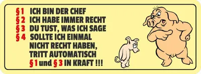 Produktbild von vianmo Holzschild 10x27 cm Ich bin der Chef Schweine Dekoration