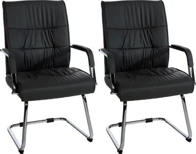 Produktbild von 2er Set Besucherstühle Sievert, Farbe:schwarz