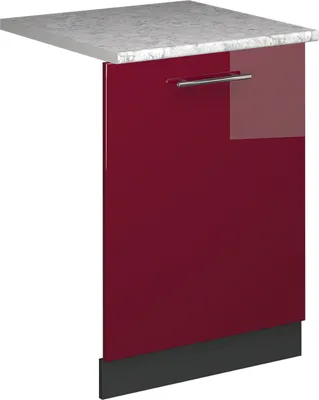 Produktbild von Geschirrspülblende Vicco Fame-Line Bordeaux Hochglanz 60 cm , AP Marmor, Model 54811