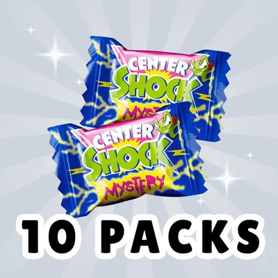 Produktbild von 10er Center Shock Mystery – Saure Kaubonbons, 10x Beutel+Heartforcards Versandschutz