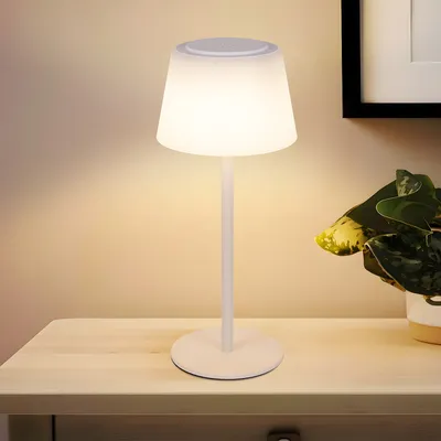 Image de ZMH Lampe de table Sans fil Lampe de chevet Batterie LED Lampe de table Touch Dimmable Lampe avec USB Rechargeable Blanc 3600mhA Batterie Lampes de table pour Salon Moderne Chambre à coucher Extérieur