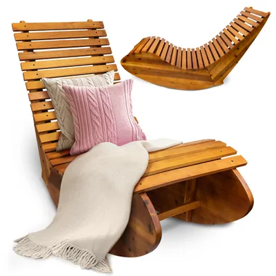 Produktbild von Zahradní lehátko ze dřeva odolné proti povětrnostním vlivům skládací ergonomické - zahradní sauna dřevěné lehátko pro wellness houpací lehátko Allbags