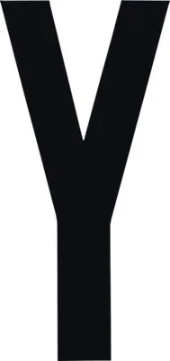Produktbild von Klebebuchstabe "Y" schwarz 100 mm