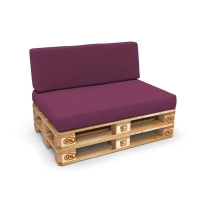 A purple pallet sofa cushion set on a white background.
