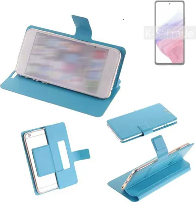 Produktbild von K-S-Trade Schutzhülle Handyhülle kompatibel mit Samsung Galaxy A53 5G Flip cover Handy case Smartphone Klapphülle blau
