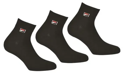 Produktbild von FILA Quarter Plain Uni 3er Pack Socken Black