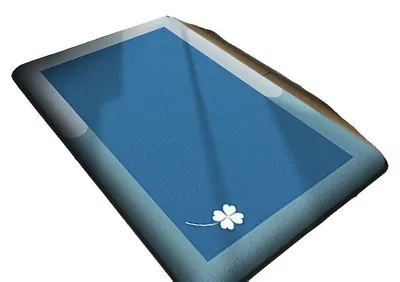 Produktbild von Badezimmerbodenmatte, rutschfeste Ausführung, saugfähiges Material, 500MMx800MM, Blau