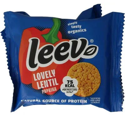 Productafbeelding van Leev Lovely Lentil Cakes Paprika (54 gr)