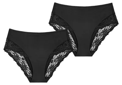Produktbild von Triumph Damen Maxislip 2-Pack Ladyform Soft - BLACK - Größe 38