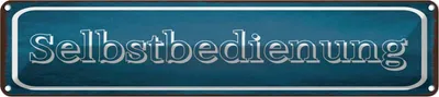 Produktbild von vianmo Blechschild 10x46 cm Selbstbedienung