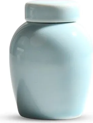 Produktbild von Mini Begrafenis Urn 30 ML - Blaue Mini Urne für Haustiere und Menschen - Hochwertige Gedenkurnen