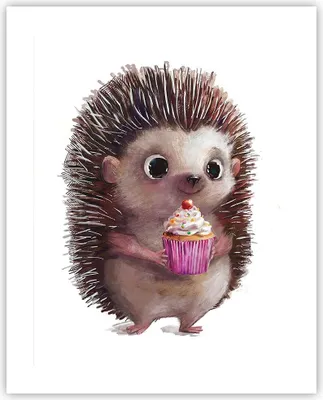 Produktbild von Poster - Poster ohne Rahmen - Igel Cupcake Kinder - 40x50 cm - Wand Bild - Wanddeko - Wandbilder - Kunstposter - Wandposter - Bilder - Kunstdruck - Wanddekoration - Wandbild - P2XPA40x50-4769
