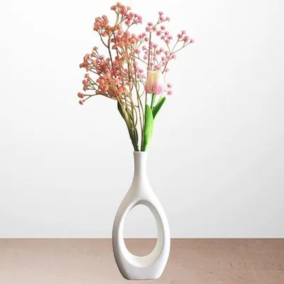 Productafbeelding van Famanu vaas, modern design - wit