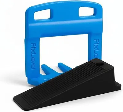 Produktbild von Tegelnivelliersystem für Fliesenverlegung - 500 Clips und 100 Keile (1 mm)