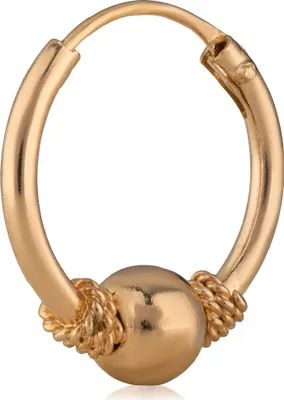 Produktbild von Einzel Ohrring Keltische Creole Gothic Celtic Bali Creolen Vergoldet 12mm 5083