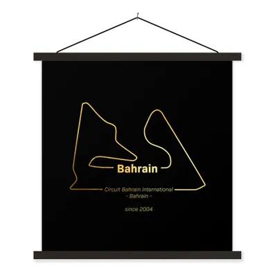 Produktbild von MuchoWow® Textilposter Bahrain - Formel 1 - Rennstrecke 60x60 cm mit schwarzem Rahmen - Posteraufhänger
