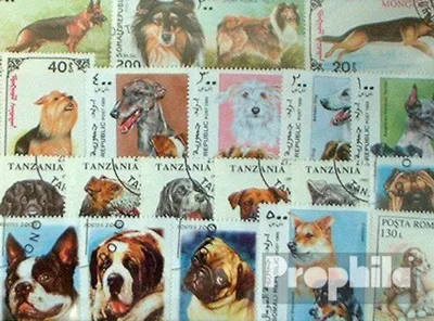 Produktbild von Briefmarken Motive 50 verschiedene Hunde Marken