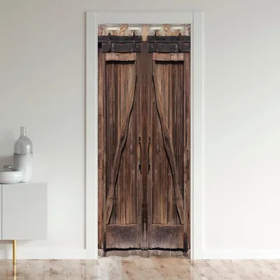 Immagine prodotto di Tenda per porta di 150x203 cm, aspetto rustico effetto legno