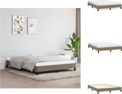 Obrázok produktu pre vidaXL Rám postele taupe 140x200 cm látka - Postele a rámy postelí