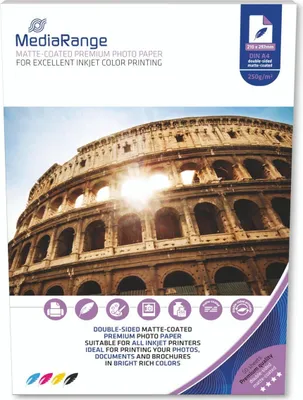 Produktbild von MediaRange - Matt - weiß - A4 (210 x 297 mm) - 250 g/m² - 50 Blatt Fotopapier