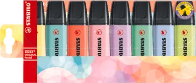 Image de STABILO Boss Original Pastel marqueur 8 pièce(s) Pointe biseautée Multicolore