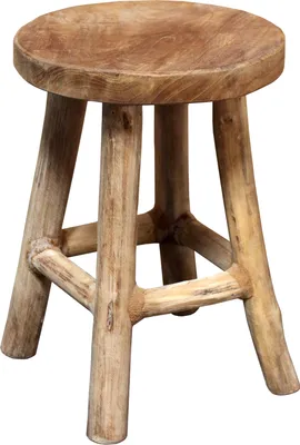 Obrázok produktu pre Spetebo teaková stolička na kvety 26 x 20 cm okrúhla - prírodná/veľká - drevená stolička na rastliny so 4 nohami - dekorácia z pravého dreva stojan na kvety z masívneho dreva