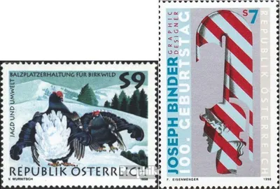 Produktbild von Briefmarken Österreich 1998 Mi 2244,2245 (kompl.Ausg.) postfrisch Jagd und Umwelt