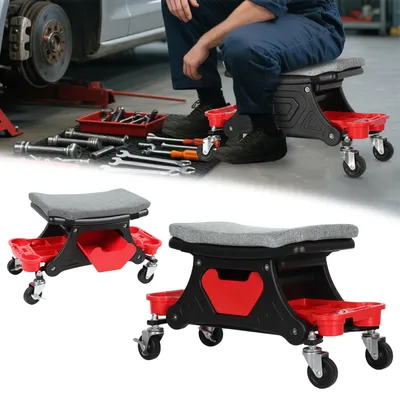Produktbild von Vigevee Rollhocker für Werkstatt und Garage mit Werkzeugablage