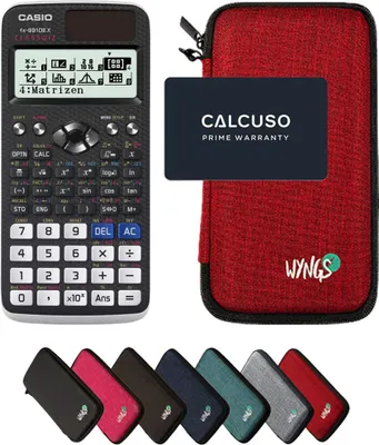 Produktbild von Casio fx-991DE X Classwiz inkl. WYNGS Schutztasche Rot - Wissenschaftlicher Taschenrechner - Basic Set