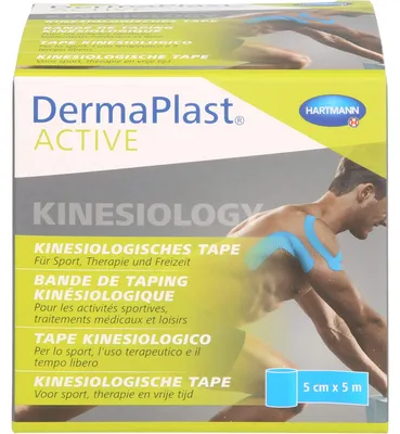 Produktbild von DermaPlast Active Kinesiology Tape blau 5cm x 5m, 1 St