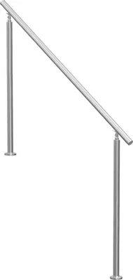 Zdjęcie produktu dla Poręcz schodowa balustrada 150 cm 2 poprzeczki stal nierdzewna zestaw taras