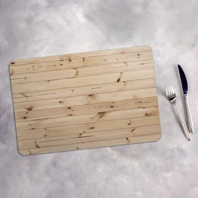 Produktbild von Tischset 6x45x30 cm Platzset Tischmatte Platzmatte Untersetzer - Helles Holz