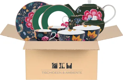 Produktbild von PIP STUDIO Geschenkbox Fantasy Blue & Green 10tlg
