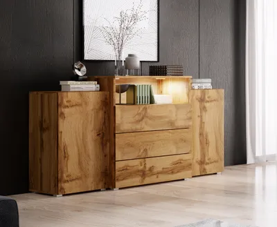 Zdjęcie produktu dla MINIO go for it, komoda "KORFU III", 150 cm, kolor dąb Wotan