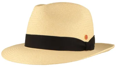 Mayser Feiner Panamahut Torino mit Ripsband-Garnitur in beige