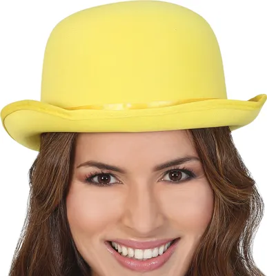 Produktbild von Eleganter Clown Bowl Hat Gelb Disco