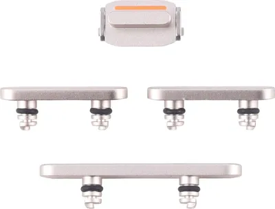 Image de Pour Apple iPhone 16e Bouton d'alimentation et de volume Pièce de rechange Argent