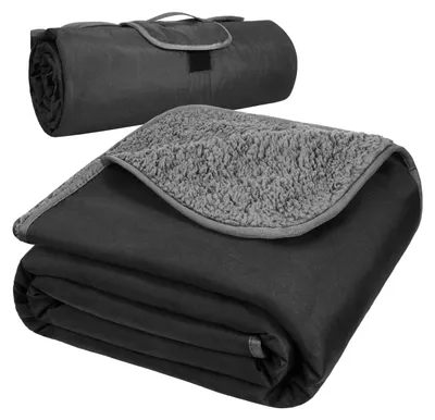 Image de Solidchoice - Couverture d'extérieur imperméable en sherpa, 140 x 120 cm