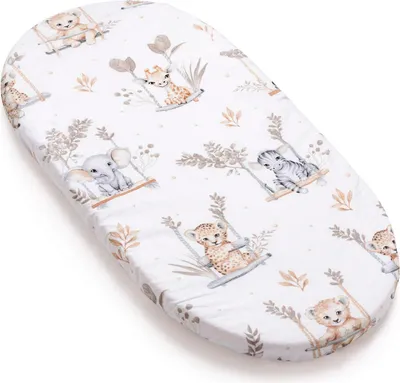Produktbild von Happy Jungle Spannbettlaken mit Gummiband 80x40cm
