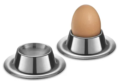 Eierbecher Set 2er, Edelstahl, stapelbar, spülmaschinengeeignet
