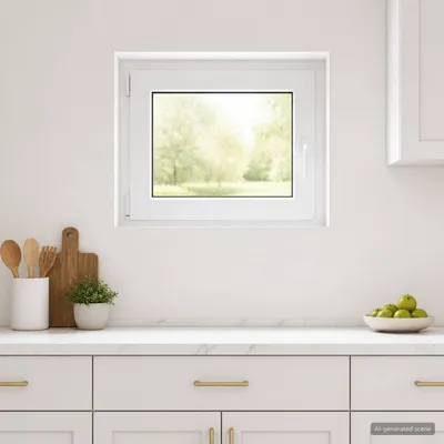 Produktbild von Kellerfenster Innenseite Farbe Weiß RISOR 50 x 55 cm