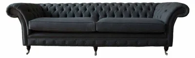 Produktbild von Design Sofa 4 Sitzer Couch Textil Polster Klassische Sofas Chesterfield