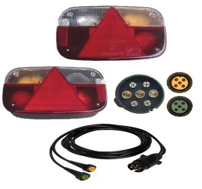 Produktbild von Aspöck Multipoint 3 Set Lampen rechts + links und Kabel 3,5 m 7polig